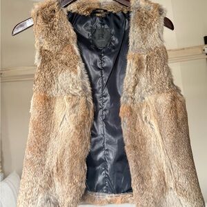 RUDSAK Brown Fur Vest with Black Lining